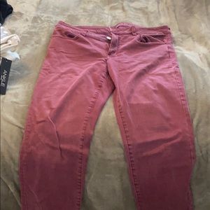 Burgundy jeans